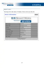 Предварительный просмотр 41 страницы B+B SmartWorx IE-MultiWay User Manual