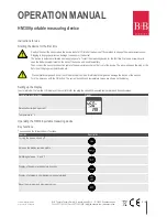 Предварительный просмотр 3 страницы B+B HM309 Operation Manual