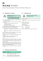 Preview for 72 page of B. Braun Aesculap Acculan 4 GA346 Instructions For Use/Technical Description