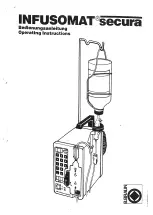 B. Braun INFUSOMAT Secura Operating Instructions Manual предпросмотр