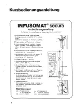 Предварительный просмотр 8 страницы B. Braun INFUSOMAT Secura Operating Instructions Manual