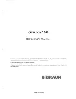 Предварительный просмотр 3 страницы B. Braun OUTLOOK 200 Operator'S Manual