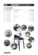 Предварительный просмотр 22 страницы B+BTec Diamond 3 405 TS Operating Manual