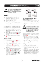 Preview for 13 page of B+BTec Diamond3 WGK125 Operating Manual