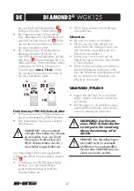 Preview for 20 page of B+BTec Diamond3 WGK125 Operating Manual