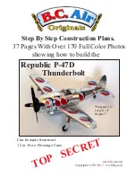 Preview for 2 page of B.C. Air Republic P-47D Thunderbolt Step By Step Construction Manual