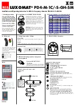 B.E.G. LUXOMAT PD4-M-1C-GH-SM Installation And Operating Instruction preview