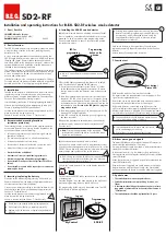 B.E.G. SD2-RF Installation And Operating Instructions предпросмотр