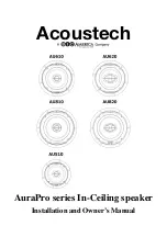 B-I-C America Acoustech AuraPro Series Installation And Owner'S Manual preview