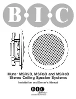 B-I-C America Muro MSR5D Installation And Owner'S Manual preview