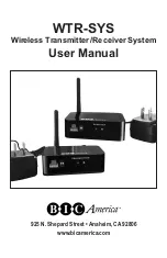 Preview for 1 page of B-I-C America WTR-SYS User Manual