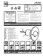 B-K lighting CORE DRILL Installation Instructions preview