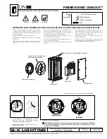Preview for 1 page of B-K lighting PM4RM ROUND CAMLOCK Safety And Installation Instructions Manual