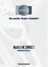 B.M.C. Pure Dac Owner'S Manual preview