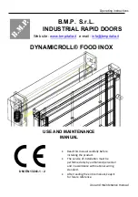 B.M.P. DYNAMICROLL FOOD INOX Operating Instructions Manual предпросмотр