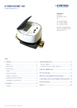 Предварительный просмотр 1 страницы B meters HYDROSONIC-M1 User Manual