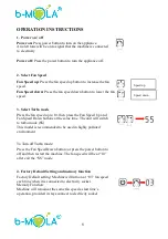 Preview for 9 page of b-mola NCCO1702/DMA Operation Manual