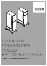 B.Pro B.PROTHERM BPT 1020 EUK Translation Of The Original Operating Instructions предпросмотр