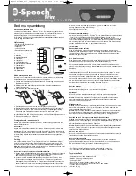 B-Speech B-Speech Prim User Manual предпросмотр