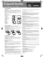 Preview for 2 page of B-Speech Duo-Plus User Manual