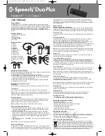 Preview for 5 page of B-Speech Duo-Plus User Manual