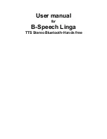 B-Speech Lingua User Manual preview