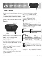 B-Speech Tx User Manual предпросмотр