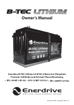 Preview for 1 page of B-TEC Lithium EPL-100BT-12V-G2 Owner'S Manual