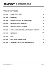 Preview for 3 page of B-TEC Lithium EPL-100BT-12V-G2 Owner'S Manual