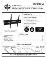 B-Tech 2320005060 Installation Manual & Parts List предпросмотр