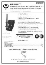 B-Tech 4003130 Installation Manual & Parts List предпросмотр