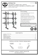 B-Tech Better By Design System X BT8370 Installation Manual & Parts List preview