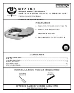 B-Tech BT7151 Installation Manual & Parts List preview