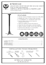 B-Tech BT899-AD Installation Manual & Parts List предпросмотр