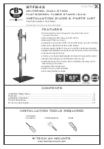 B-Tech BTF842 Installation Manual & Parts List preview
