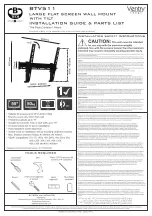 Предварительный просмотр 1 страницы B-Tech BTV511 Installation Manual & Parts List