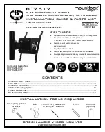 B-Tech Mountlogic BT7517 Installation Manual & Parts List предпросмотр