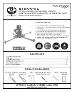 B-Tech Mountlogic System 2 BT899-XL Installation Manual & Parts List preview
