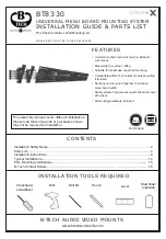 Предварительный просмотр 1 страницы B-Tech System X BT8330 Installation Manual & Parts List