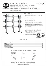 B-Tech System X BT8370-3X3-60 Installation Manual & Parts List предпросмотр