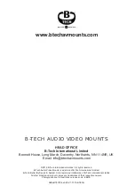 Preview for 20 page of B-Tech System X BT8370-3X3-60 Installation Manual & Parts List