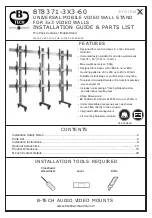 B-Tech System X BT8371-3X3-60 Installation Manual & Parts List предпросмотр