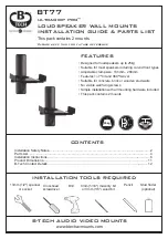 B-Tech Ultragrip Pro BT77/W Installation Manual & Parts List предпросмотр