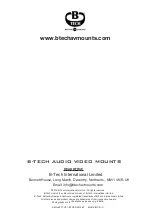 Preview for 12 page of B-Tech Ultragrip Pro BT77/W Installation Manual & Parts List