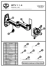 Preview for 4 page of B-Tech Ventry BTV114 Installation Manual & Parts List