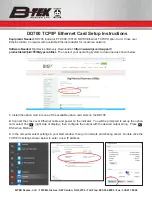 Preview for 1 page of B-TEK Scales DD700 Setup Instructions