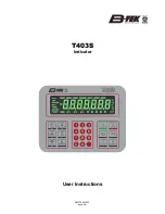 B-TEK Scales T403S User Instructions предпросмотр