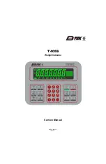 B-TEK Scales T405S Service Manual предпросмотр