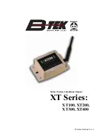 B-TEK Scales XT Series Installation Manual preview