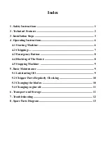 Preview for 2 page of B.W. Machinery BWM PRO 100 Series User Manual